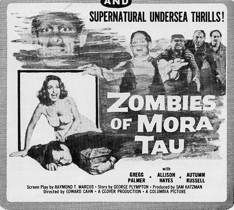 Allison Hayes در صحنه فیلم سینمایی Zombies of Mora Tau به همراه Gregg Palmer