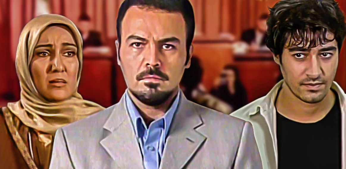 فریبرز عرب‌نیا در صحنه سریال تلویزیونی وکیل به همراه پانته‌آ بهرام و سید‌شهاب حسینی