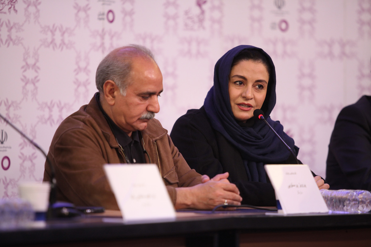 پرویز پرستویی در نشست خبری فیلم سینمایی بادیگارد به همراه مریلا زارعی