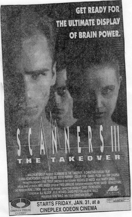  فیلم سینمایی Scanners III: The Takeover به کارگردانی Christian Duguay