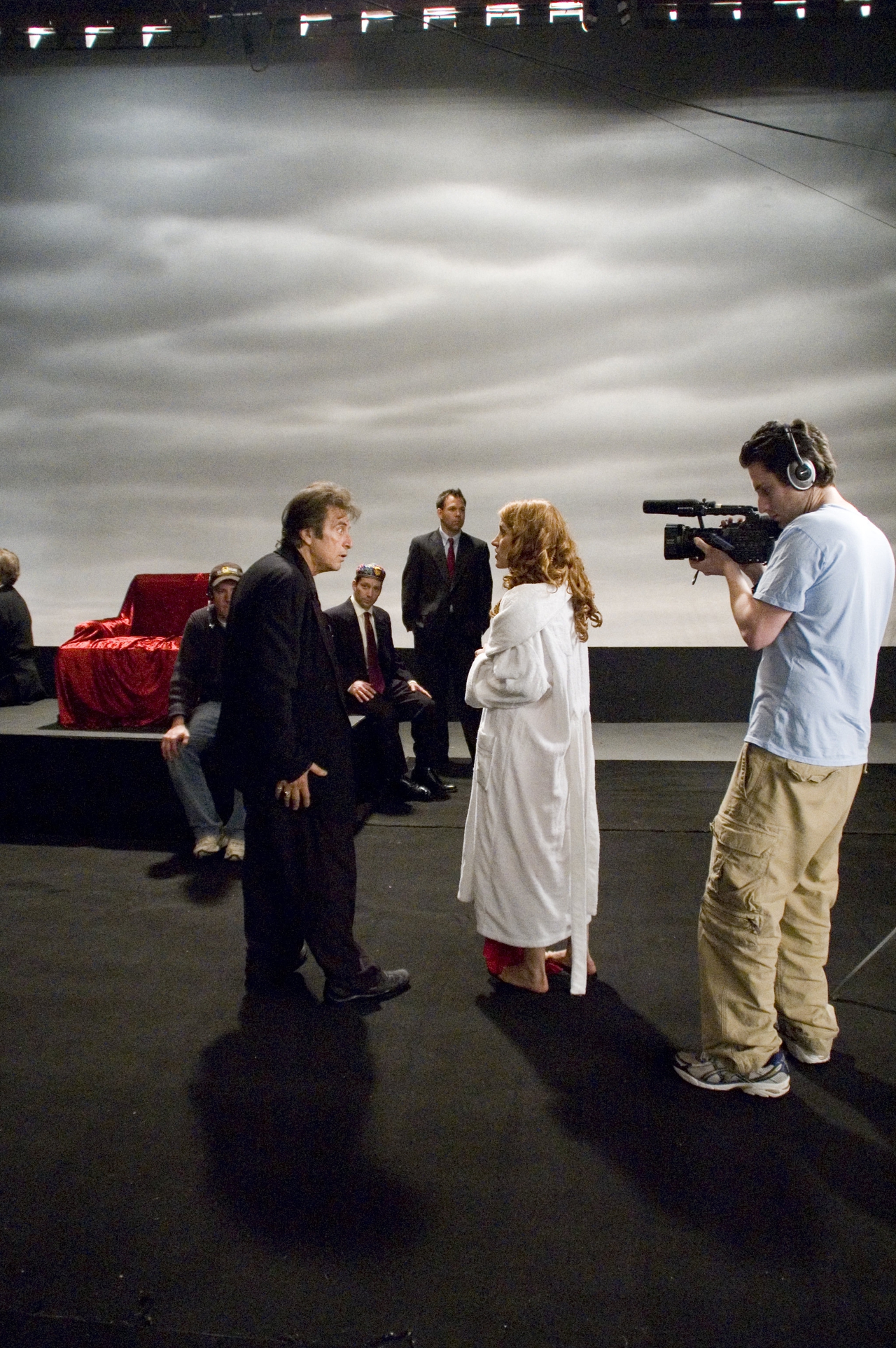 آل پاچینو در صحنه فیلم سینمایی Wilde Salomé به همراه جسیکا چستین