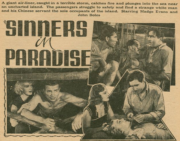  فیلم سینمایی Sinners in Paradise با حضور Bruce Cabot، Marion Martin، Madge Evans و John Boles