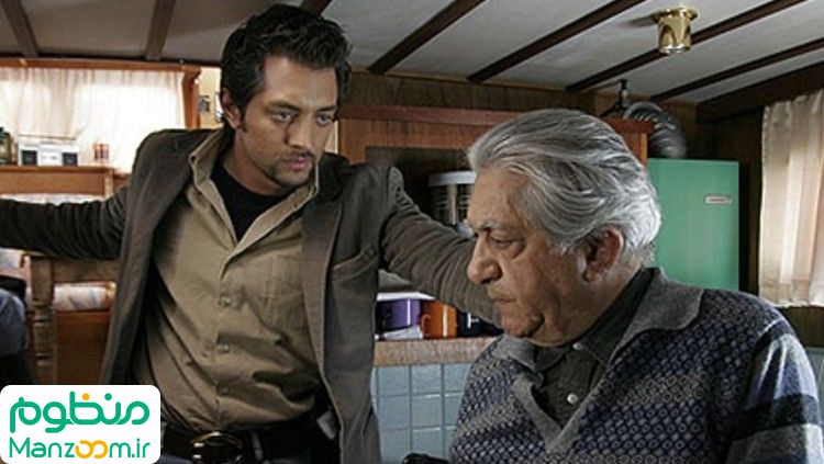 عزت‌الله انتظامی در صحنه فیلم سینمایی زادبوم به همراه بهرام رادان