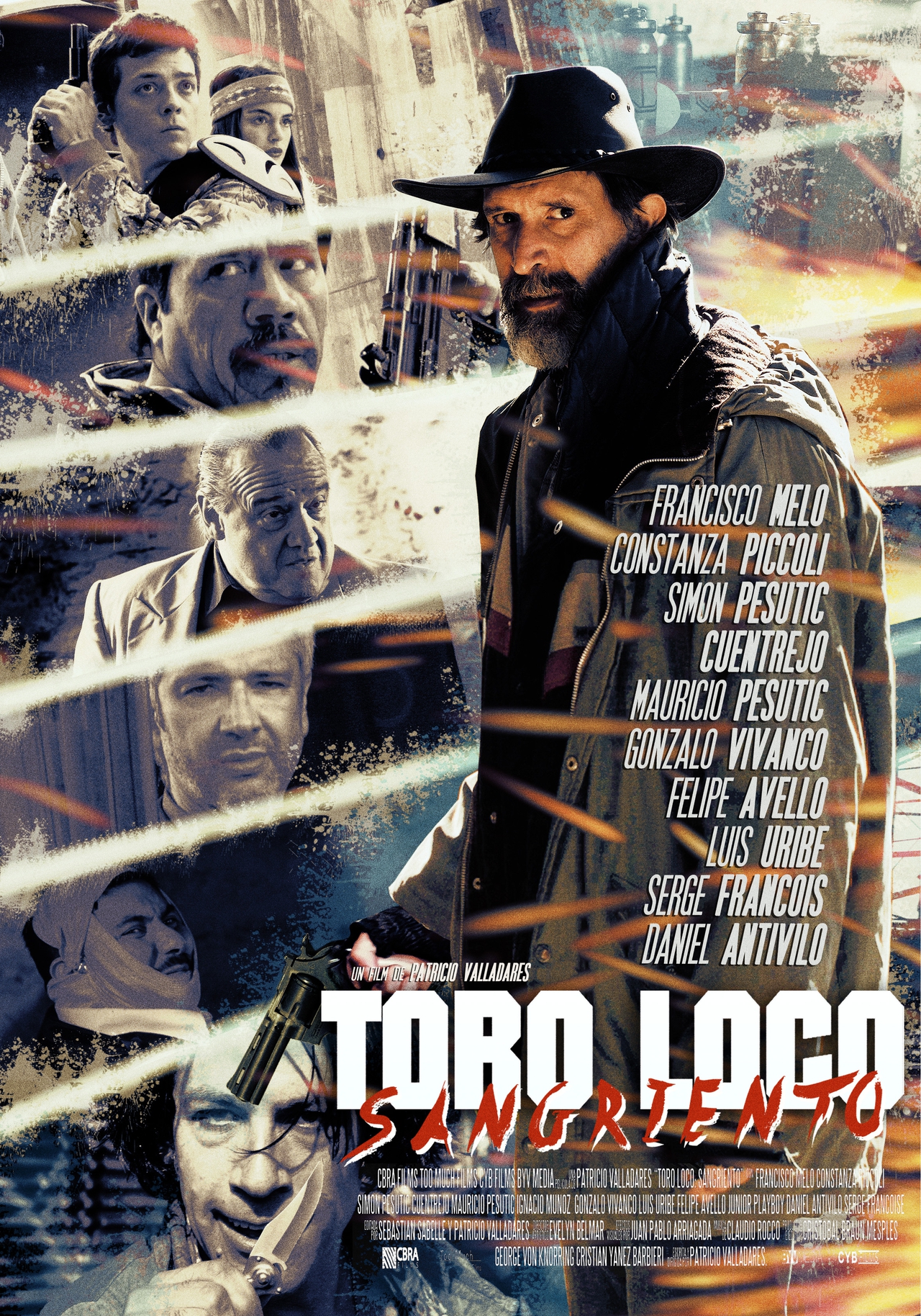 Cristian Cuentrejo در صحنه فیلم سینمایی Toro Loco: Sangriento به همراه Constanza Piccoli، Gonzalo Vivanco، Felipe Avello، Mauricio Pesutic، Francisco Melo و Simón Pesutic