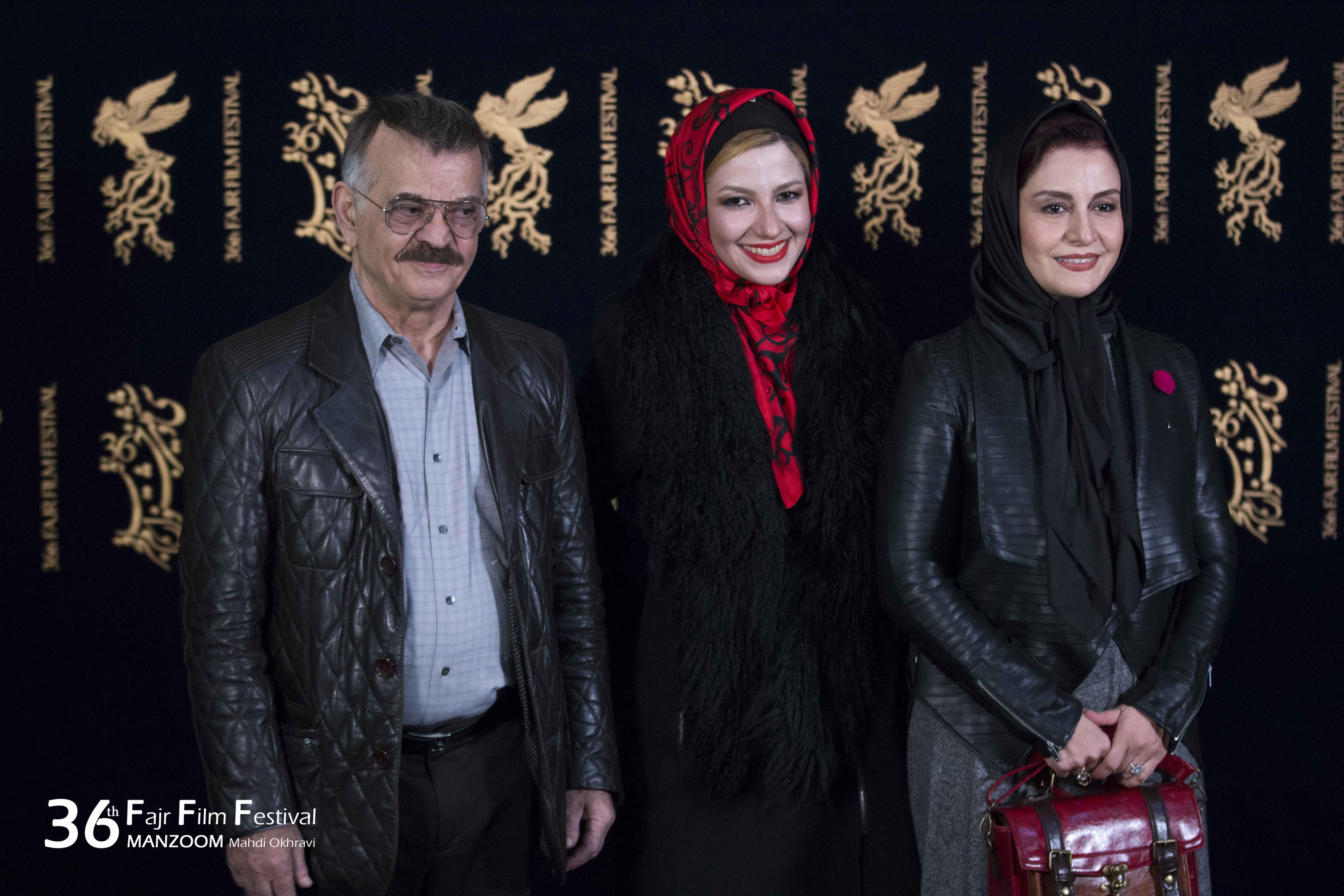 ملیکا زارعی در جشنواره فیلم سینمایی سوءتفاهم به همراه مهدی فخیم‌زاده و مریلا زارعی