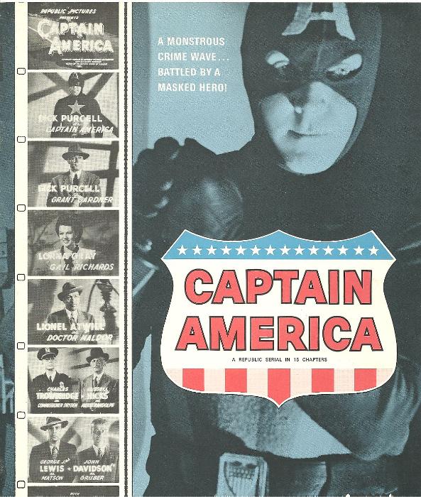 Russell Hicks در صحنه فیلم سینمایی Captain America به همراه Lorna Gray، John Davidson، Lionel Atwill، Charles Trowbridge و George J. Lewis