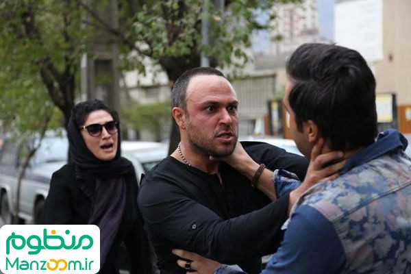 مینا ساداتی در صحنه فیلم سینمایی هاری به همراه علیرضا کمالی