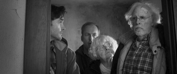 بروس درن در صحنه فیلم سینمایی نبراسکا به همراه June Squibb، Bob Odenkirk و ویل فورت