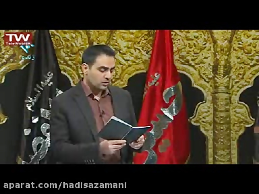 تصویری از امین نبی اللهی، مجری سینما و تلویزیون در حال بازیگری سر صحنه یکی از آثارش