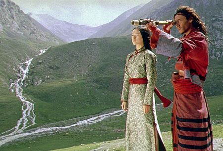 Chen Chang در صحنه فیلم سینمایی ببر خیزان، اژدهای پنهان به همراه Ziyi Zhang