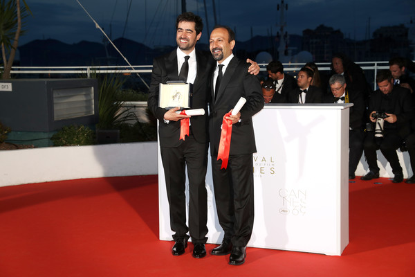 سید‌شهاب حسینی در جشنواره فیلم سینمایی فروشنده به همراه اصغر فرهادی