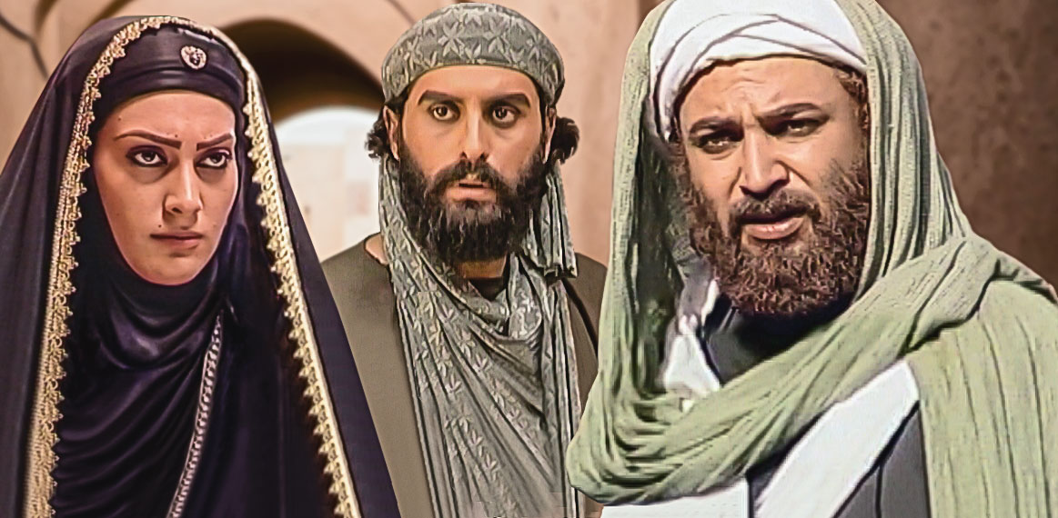 علیرام نورایی در صحنه سریال تلویزیونی جابر بن حیان به همراه حسن جوهرچی