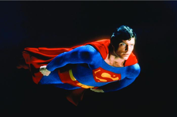 Christopher Reeve در صحنه فیلم سینمایی سوپرمن