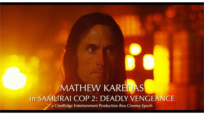 Mathew Karedas در صحنه فیلم سینمایی Samurai Cop 2: Deadly Vengeance