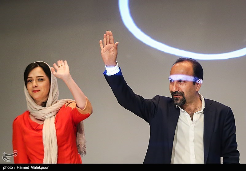 اصغر فرهادی در نشست خبری فیلم سینمایی فروشنده به همراه ترانه علیدوستی
