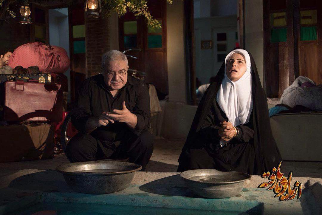 سیما تیرانداز در صحنه سریال تلویزیونی از یادها رفته به همراه سید‌احمد نجفی