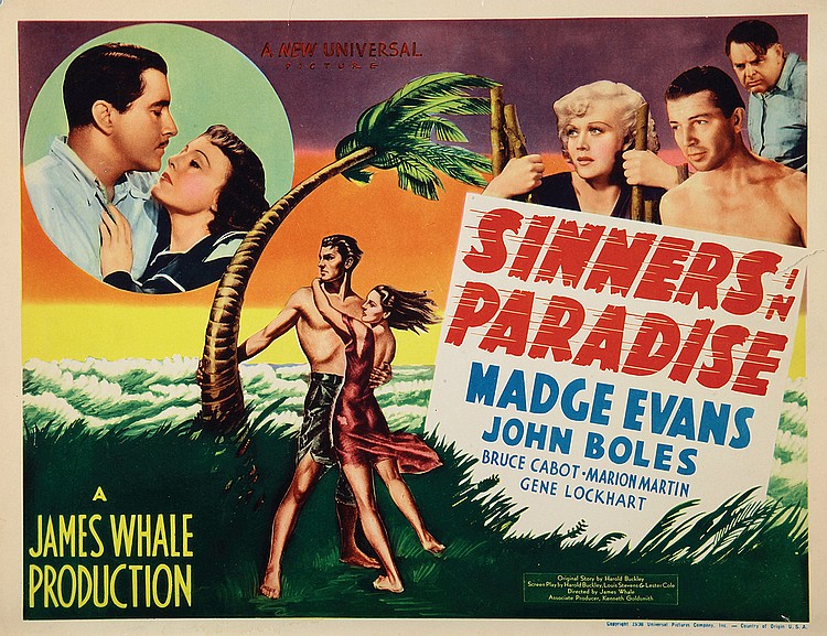 Bruce Cabot در صحنه فیلم سینمایی Sinners in Paradise به همراه Marion Martin، Gene Lockhart، Madge Evans و John Boles