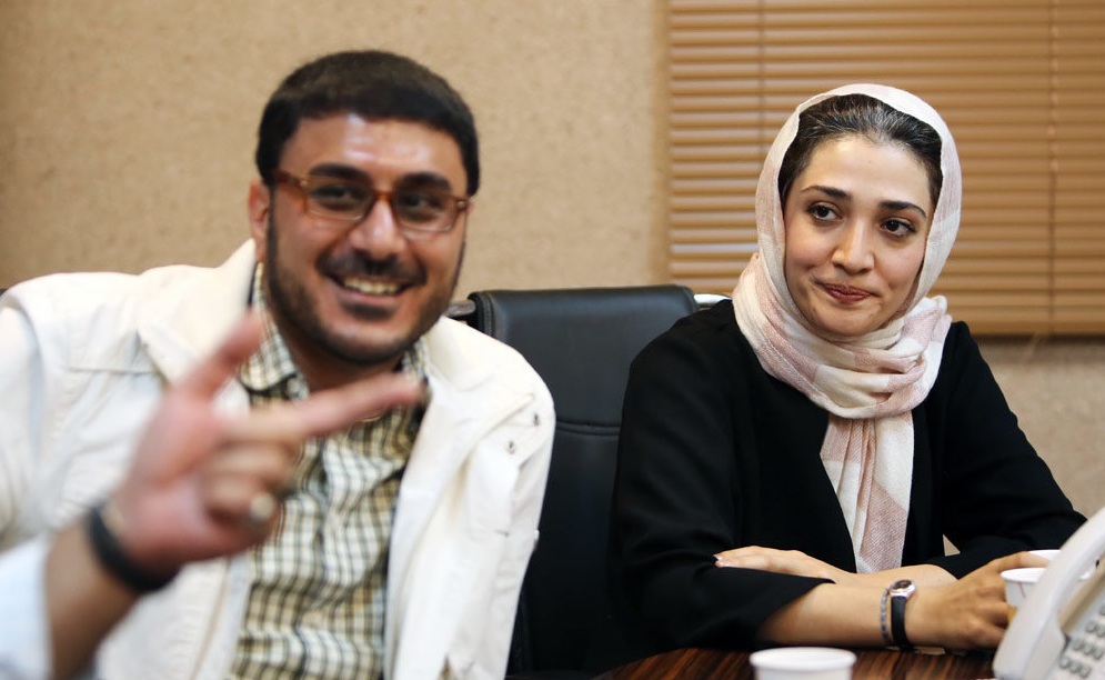محمدرضا شفیعی در نشست خبری سریال تلویزیونی تنهایی لیلا به همراه مینا ساداتی