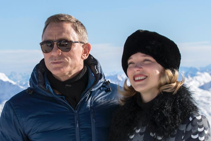 لئا سیدو در صحنه فیلم سینمایی اسپکتر به همراه دنیل کریگ