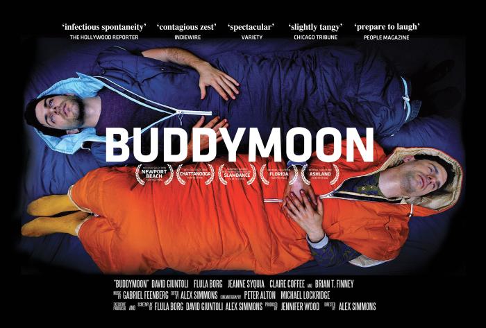 دیوید گیونتولی در صحنه فیلم سینمایی Buddymoon به همراه Flula Borg