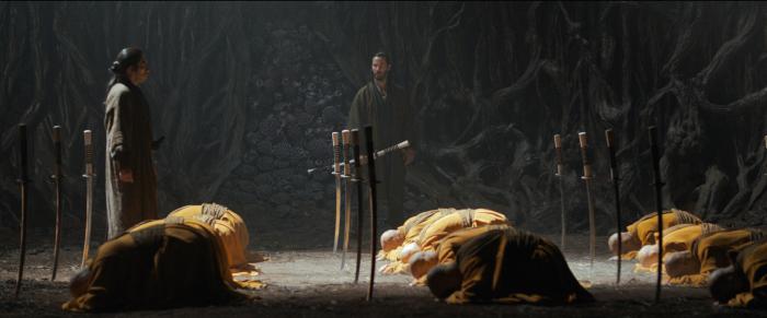 هیرویوکی سانادا در صحنه فیلم سینمایی 47 رونین به همراه کیانو ریوز