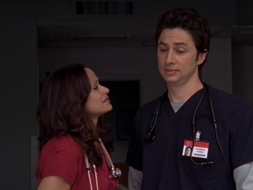 زاک براف در صحنه سریال تلویزیونی اسکرابز