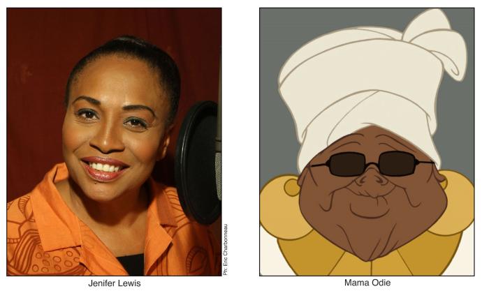 Jenifer Lewis در صحنه فیلم سینمایی شاهزاده خانم و قورباغه