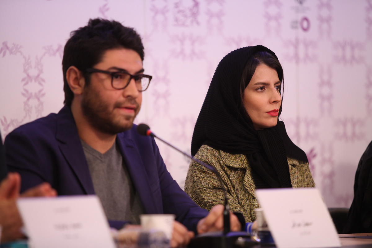 سهیل بیرقی در نشست خبری فیلم سینمایی من به همراه لیلا حاتمی