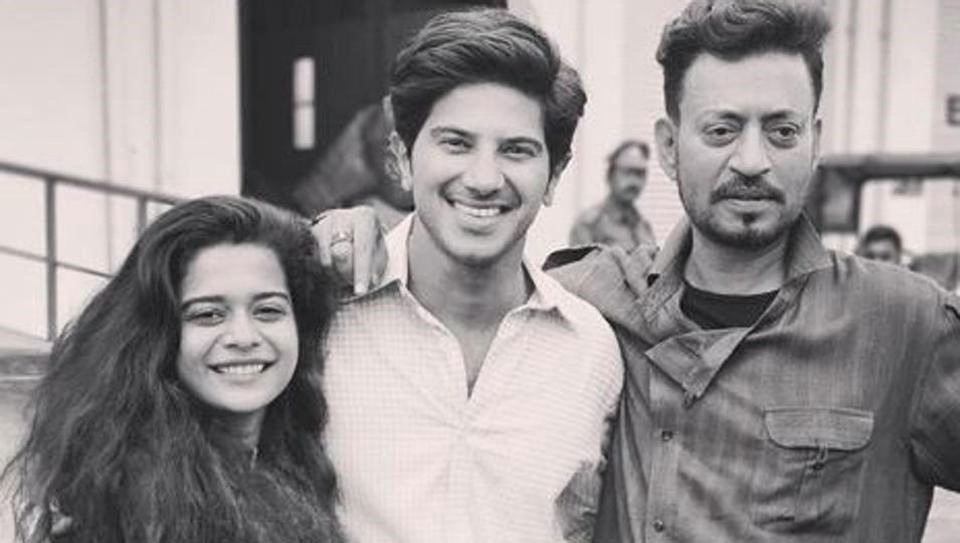 عرفان خان در صحنه فیلم سینمایی Caravan به همراه Mithila Palkar و Dulquer Salmaan
