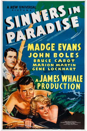 Bruce Cabot در صحنه فیلم سینمایی Sinners in Paradise به همراه Marion Martin، Madge Evans و John Boles