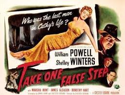 Shelley Winters در صحنه فیلم سینمایی Take One False Step به همراه ویلیام پاول و James Gleason