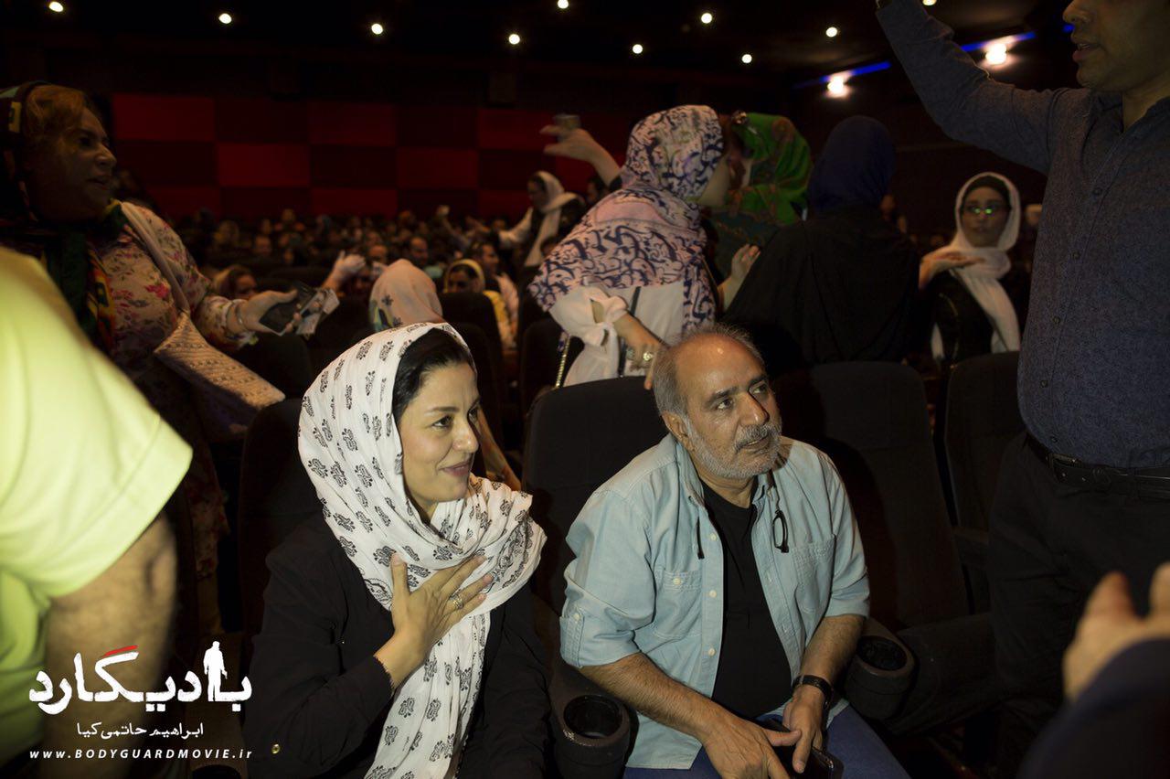 مریلا زارعی در اکران افتتاحیه فیلم سینمایی بادیگارد به همراه پرویز پرستویی