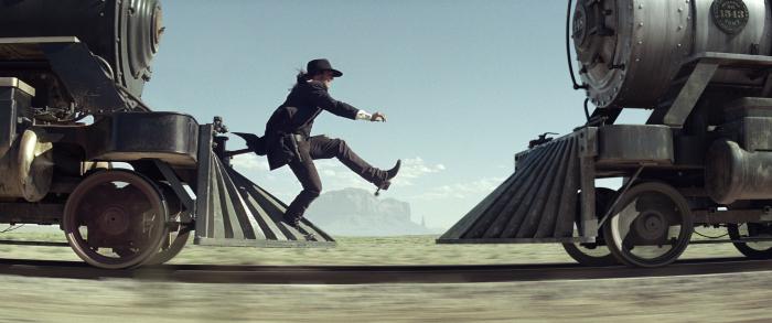 ویلیام فیکنر در صحنه فیلم سینمایی رنجر تنها