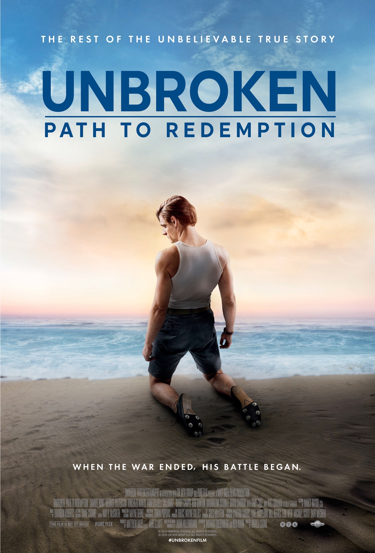 Samuel Hunt در صحنه فیلم سینمایی Unbroken: Path to Redemption