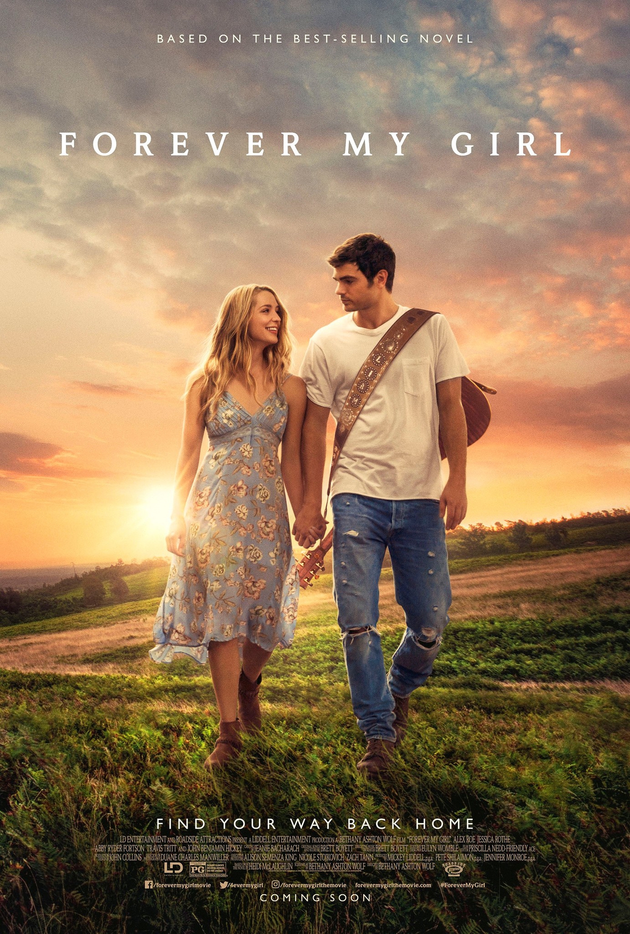 Alex Roe در صحنه فیلم سینمایی Forever My Girl به همراه Jessica Rothe