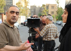 احمدرضا معتمدی در پشت صحنه فیلم سینمایی راه رفتن روی سیم به همراه اندیشه فولادوند