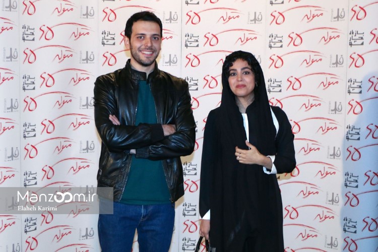 هنگامه حمیدزاده در اکران افتتاحیه فیلم سینمایی متولد 65 به همراه پدرام شریفی
