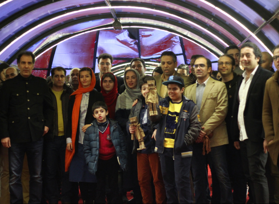 پانته‌آ پناهی‌ها در جشنواره فیلم سینمایی لاک‌ قرمز به همراه بهنام تشکر و پردیس احمدیه
