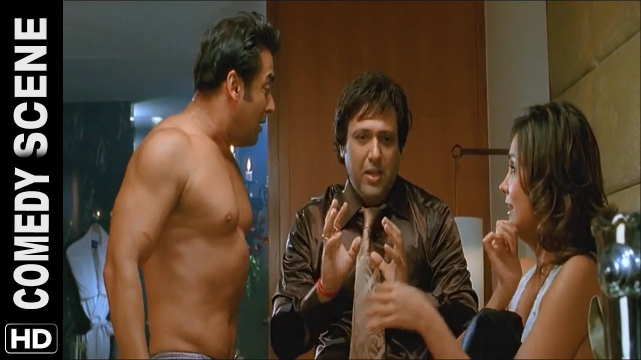 سلمان خان در صحنه فیلم سینمایی Partner به همراه Govinda و Lara Dutta