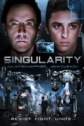 جان کیوسک در صحنه فیلم سینمایی Singularity به همراه Julian Schaffner