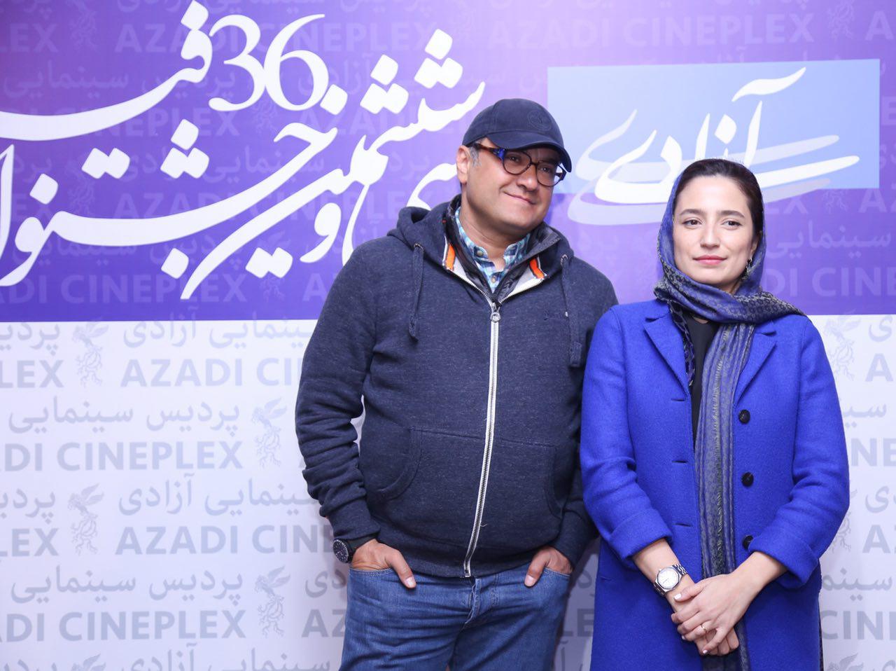 نگار جواهریان در جشنواره فیلم سینمایی بمب؛ یک عاشقانه به همراه رامبد جوان