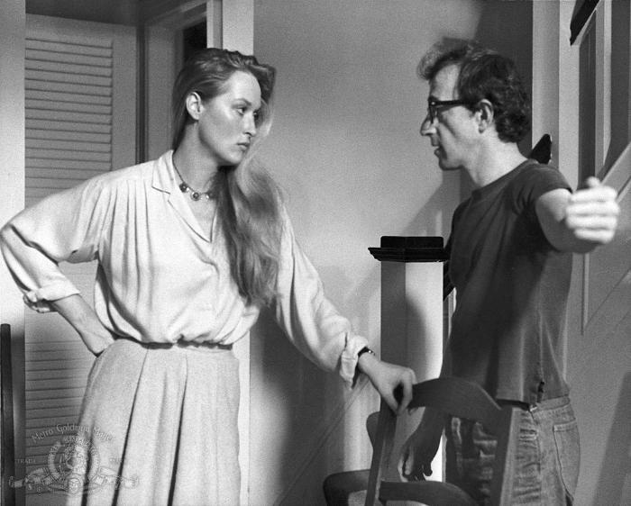 وودی آلن در صحنه فیلم سینمایی منهتن به همراه مریل استریپ