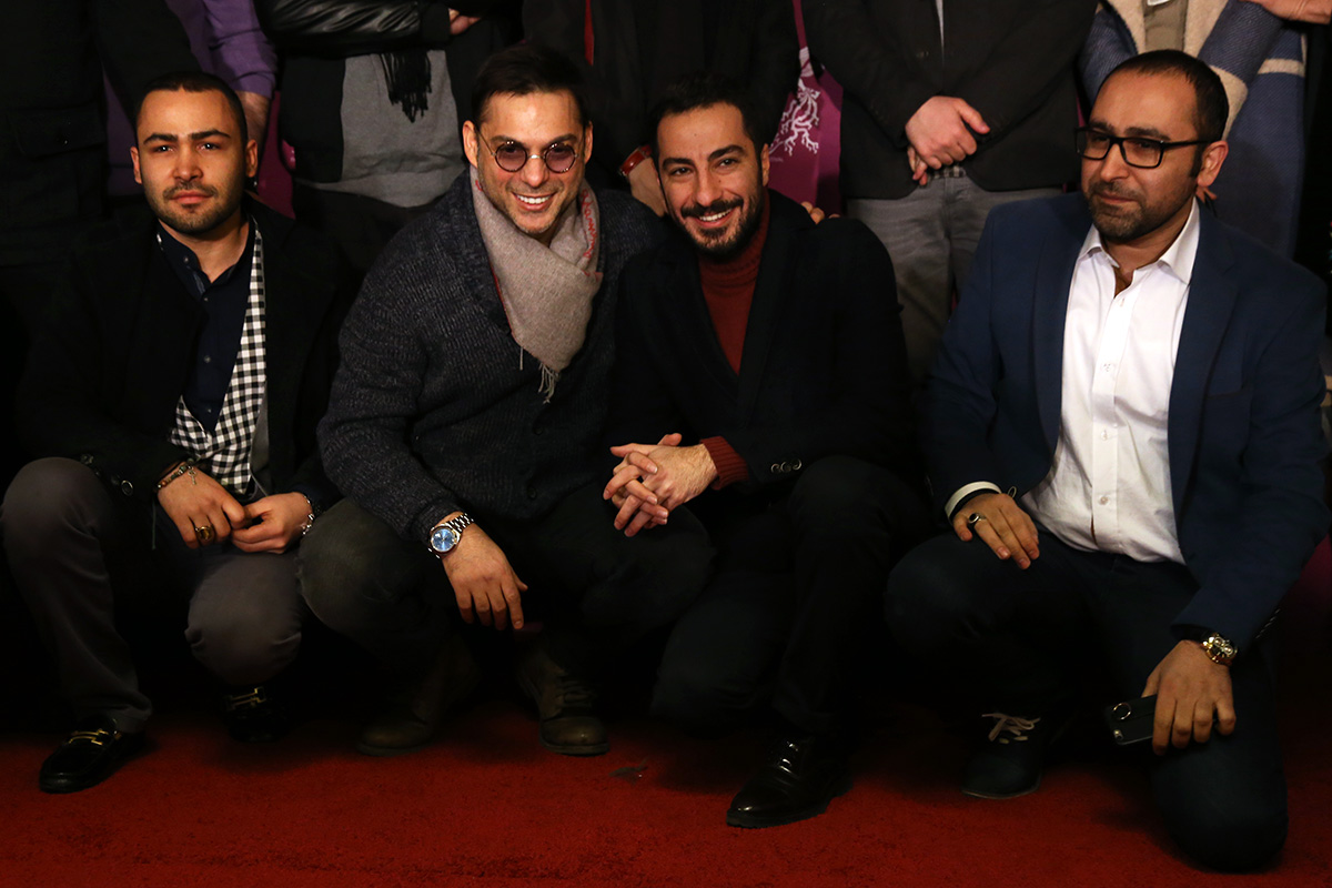 نوید محمدزاده در جشنواره فیلم سینمایی ابد و یک روز به همراه پیمان معادی