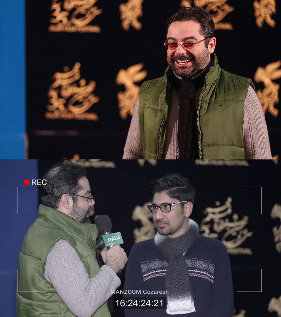 حامد عابدی در صحنه برنامه تلویزیونی منظوم در سی‌و‌پنجمین جشنواره فیلم فجر