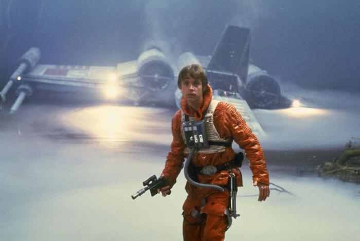 مارک همیل در صحنه فیلم سینمایی جنگ ستارگان اپیزود پنجم - امپراتوری ضربه می زند