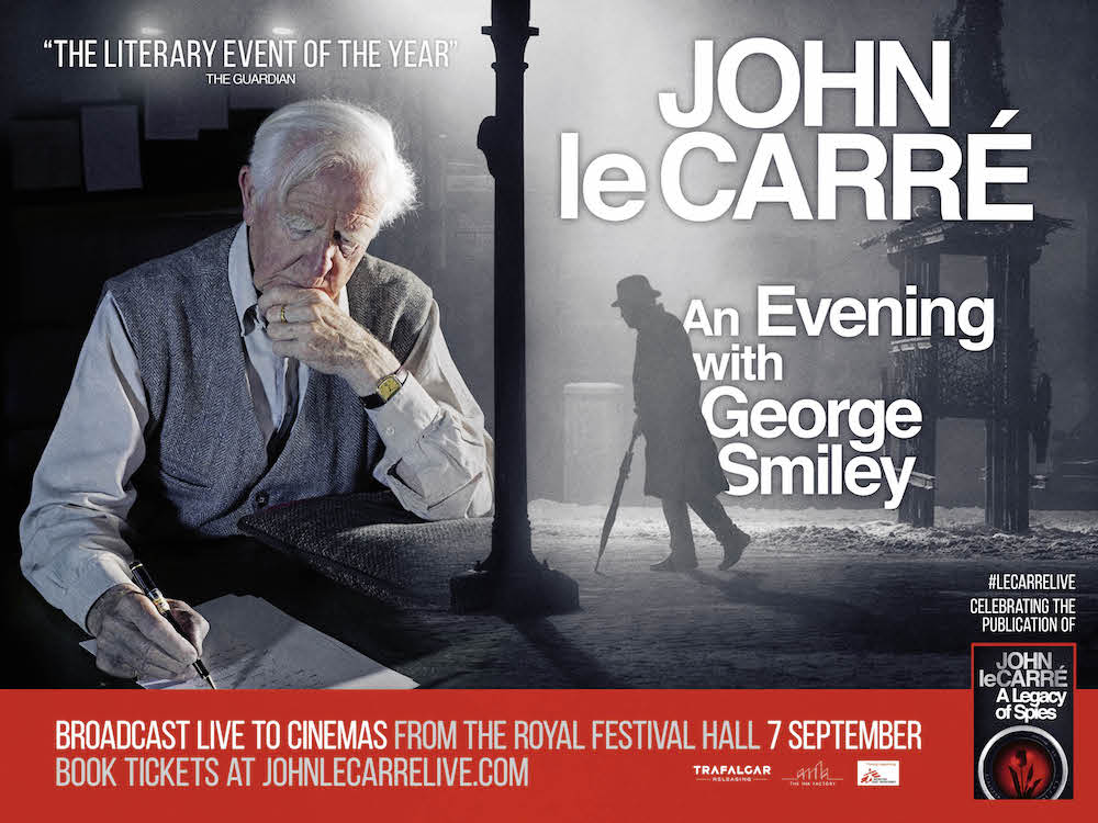 John le Carré در صحنه فیلم سینمایی An Evening with George Smiley