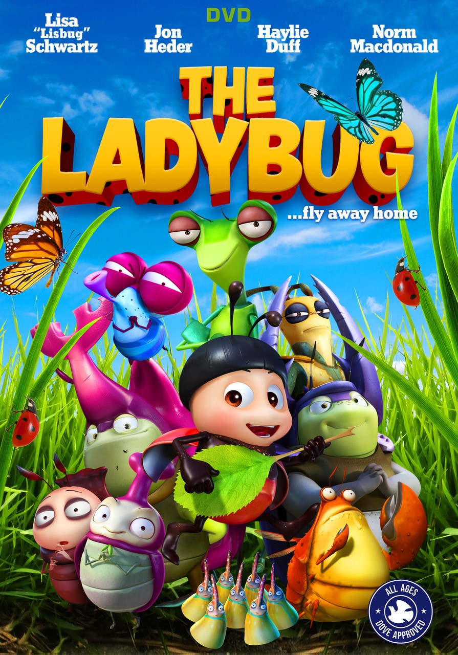 Haylie Duff در صحنه فیلم سینمایی The Ladybug به همراه Lisa Schwartz، Jon Heder و Norm MacDonald