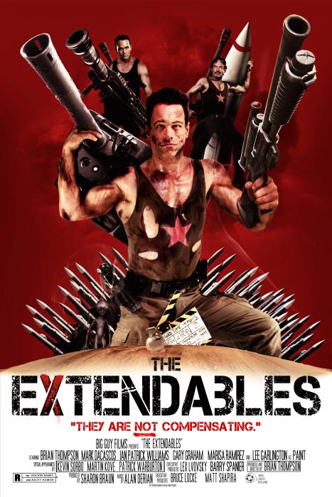 برایان تامپسون در صحنه فیلم سینمایی The Extendables به همراه Mark Dacascos