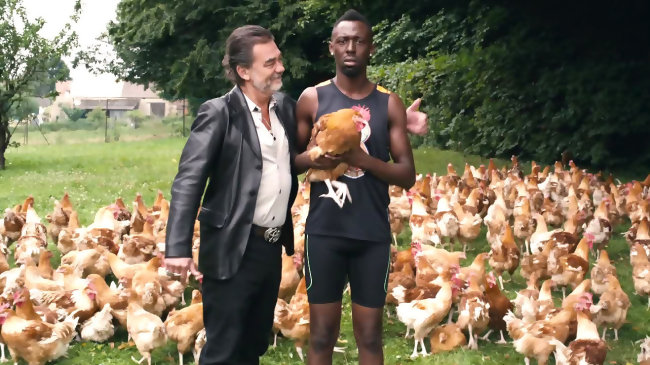 Olivier Marchal در صحنه فیلم سینمایی Fastlife به همراه Thomas N'Gijol