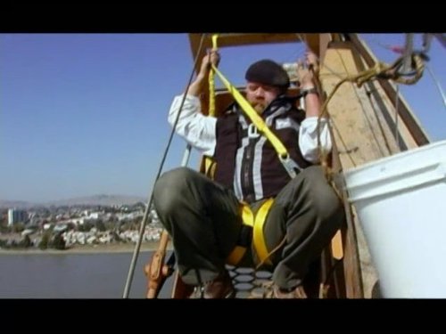 Jamie Hyneman در صحنه سریال تلویزیونی افسانه زدایان